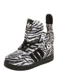 Adidas - Buty adidas Originals Jeremy Scott Zebra I G95762 białe. Okazja: na co dzień. Zapięcie: pasek. Kolor: biały. Materiał: guma. Wzór: motyw zwierzęcy