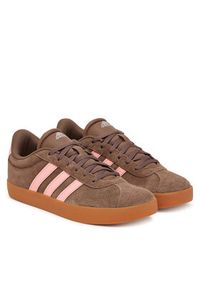 Adidas - adidas Sneakersy Vl Court 3.0 Shoes KK4547 Brązowy. Kolor: brązowy. Materiał: zamsz, skóra #4