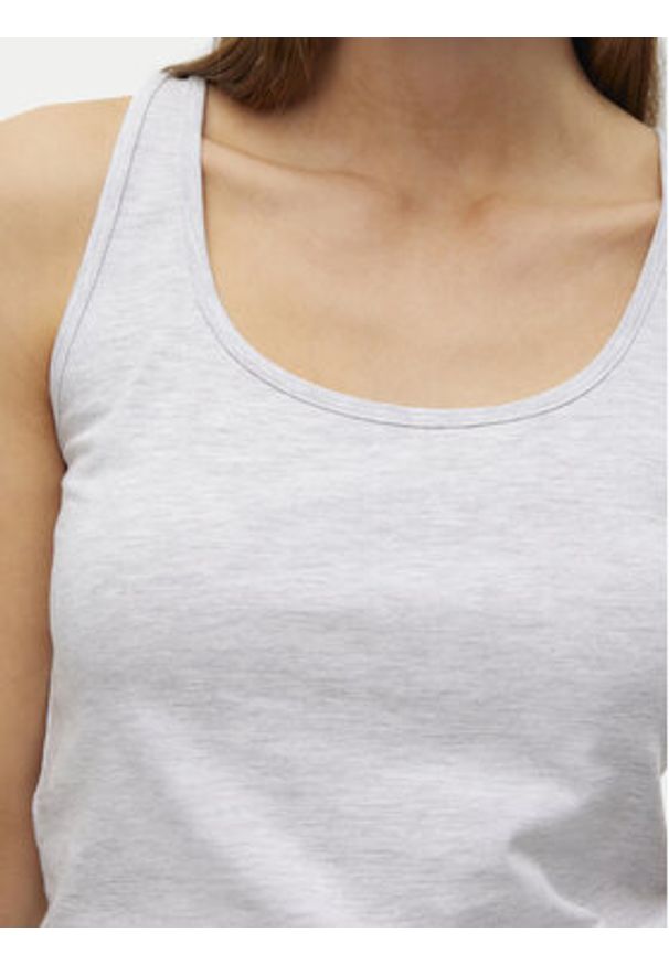 Vero Moda Top Lulu 10323756 Szary Regular Fit. Kolor: szary. Materiał: bawełna