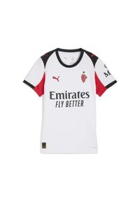 Puma - Damska koszulka wyjazdowa AC Milan 25/26 PUMA White For All Time Red. Kolor: biały, czerwony, wielokolorowy