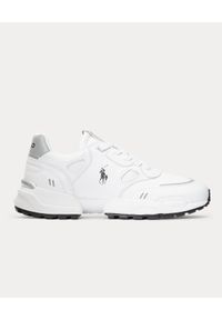 Ralph Lauren - RALPH LAUREN - Białe sneakersy Jogger. Okazja: na co dzień. Nosek buta: okrągły. Kolor: biały. Materiał: materiał #1