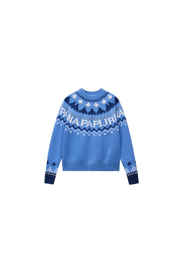 Sweter damski Napapijri D-Fiames. Kolor: niebieski. Materiał: polar. Sezon: zima