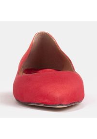 Marco Shoes Baleriny damskie z niskimi bokami czerwone. Kolor: czerwony #6