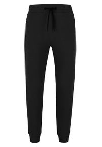 Volcano - Czarne joggery N-GON. Kolor: czarny. Materiał: dresówka, materiał, bawełna