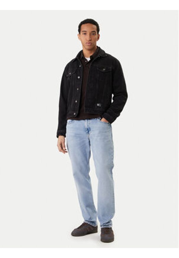 Tommy Jeans Kurtka jeansowa Ryan DM0DM22670 Czarny Regular Fit. Kolor: czarny. Materiał: bawełna