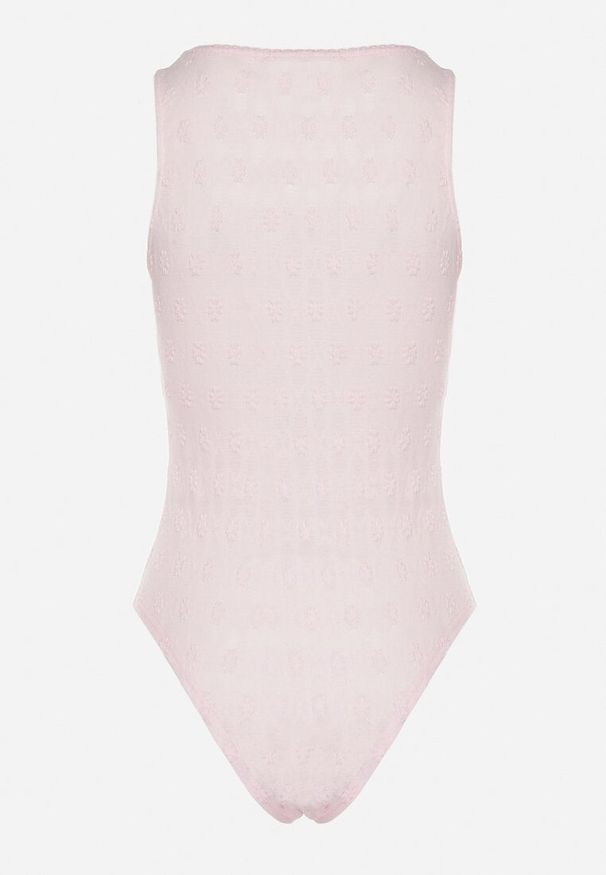 Born2be - Różowe Body Ozdobione Kokardkami Ovilene. Okazja: na co dzień. Typ kołnierza: kokarda. Kolor: różowy. Materiał: jeans. Wzór: aplikacja. Styl: klasyczny, casual