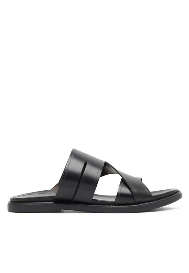 Gino Rossi Klapki MARCELLO-01 MB Czarny. Kolor: czarny. Materiał: skóra