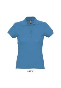 SOL'S - Polo Sol's Passion. Okazja: na co dzień. Typ kołnierza: polo. Kolor: wielokolorowy, niebieski, zielony. Styl: casual #1