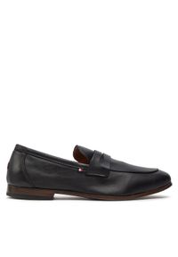 TOMMY HILFIGER - Tommy Hilfiger Półbuty Casual Light Flexible Lth Loafer FM0FM04989 Czarny. Okazja: na co dzień. Kolor: czarny. Styl: casual