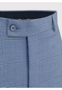 Pako Lorente - PAKO LORENTE – Niebieskie męskie spodnie garniturowe w kratkę. Kolor: niebieski. Materiał: poliester, wiskoza, elastan. Wzór: kratka #4