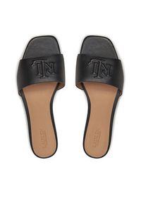 Lauren Ralph Lauren - LAUREN RALPH LAUREN Klapki Everley 802959142001 Czarny. Kolor: czarny. Materiał: skóra #4