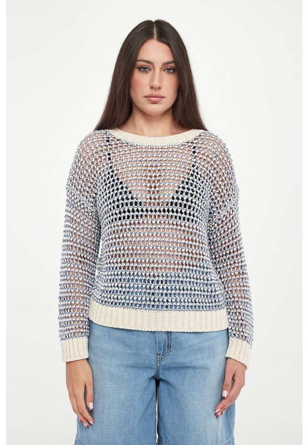 Weekend Max Mara - Sweter damski ażurowy lniany Onirica WEEKEND MAX MARA. Materiał: len. Wzór: ażurowy