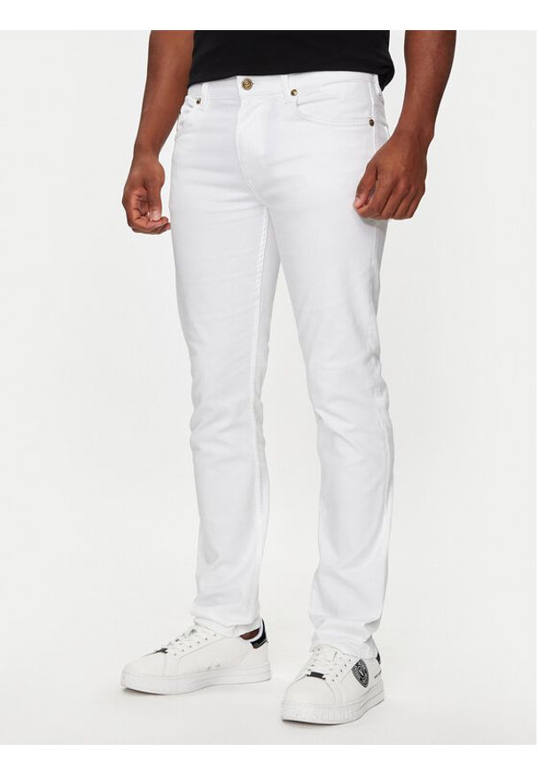 Versace Jeans Couture Jeansy 76GAB5S0 Biały Slim Fit. Kolor: biały