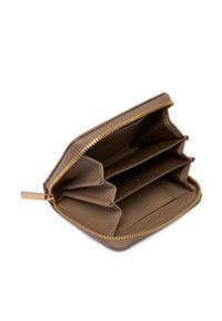 Calvin Klein Portfel Emblem Aop Embossed Zip Around LV04F1081G Beżowy. Kolor: beżowy. Materiał: skóra #3