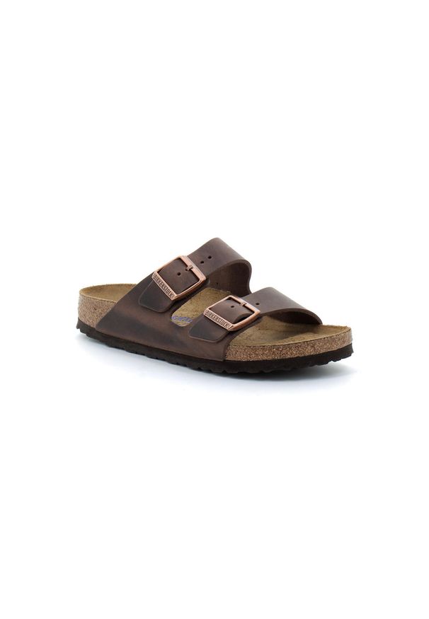 Czarne Kapcie Birkenstock Arizona Habana Dorosłych. Okazja: na co dzień. Kolor: brązowy. Sezon: lato. Styl: casual