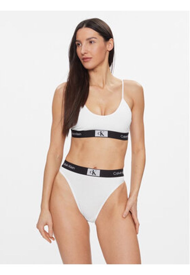 Calvin Klein Underwear Biustonosz top 000QF7216E Biały. Kolor: biały. Materiał: bawełna