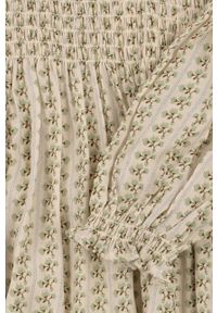 KONGES SLOJD - Konges Sløjd sukienka dziecięca kolor beżowy mini rozkloszowana. Kolor: beżowy. Długość rękawa: długi rękaw. Długość: mini #2