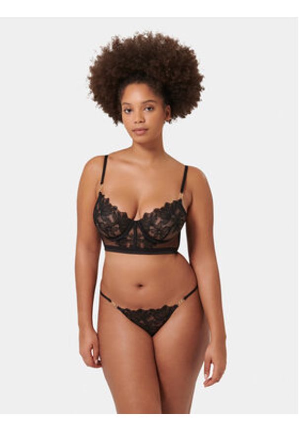 Bluebella Stringi Olympia 42266 Czarny. Kolor: czarny. Materiał: syntetyk