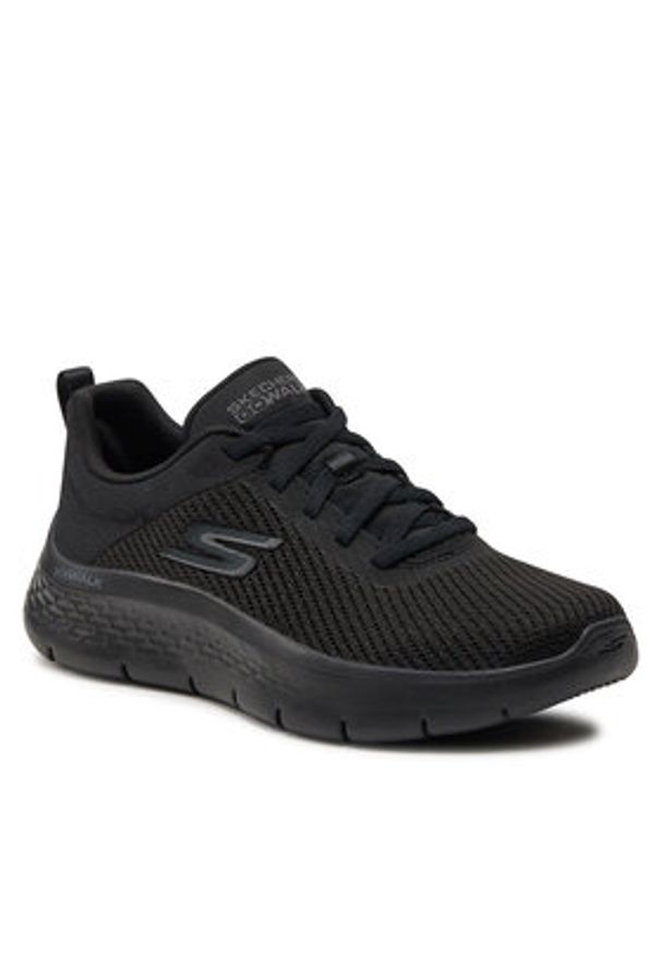 skechers - Skechers Sneakersy Go Walk Flex 124952/BBK Czarny. Kolor: czarny. Materiał: materiał