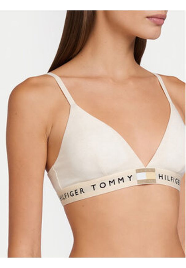 TOMMY HILFIGER - Tommy Hilfiger Biustonosz braletka UW0UW06040 Beżowy. Kolor: beżowy. Materiał: bawełna