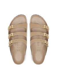 Birkenstock Klapki Florida Fresh 1029480 Beżowy. Kolor: beżowy. Materiał: nubuk, skóra #6