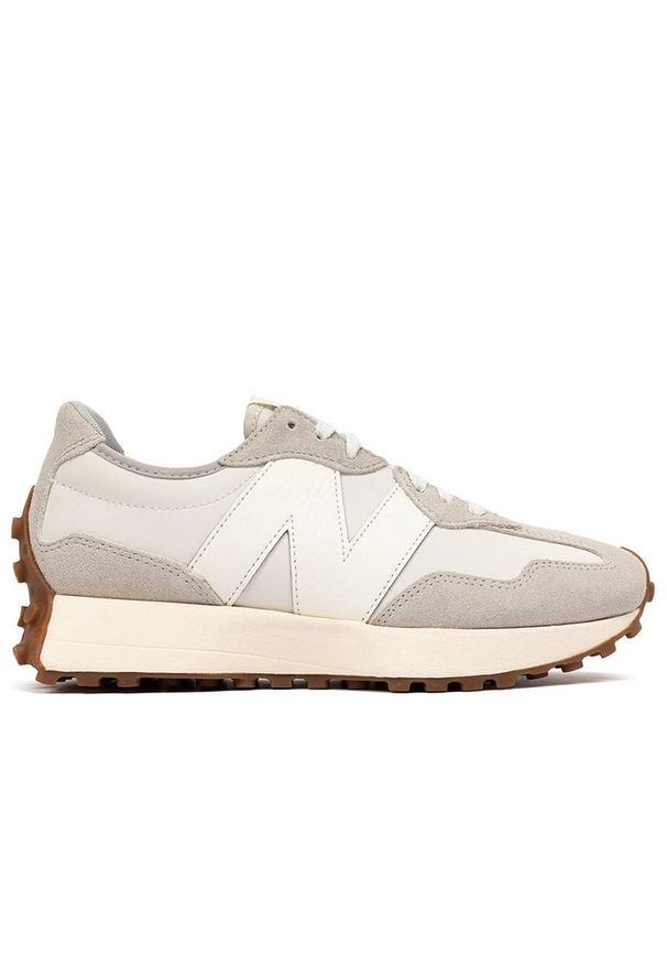 Buty New Balance MS327ASK - szare. Okazja: na co dzień. Kolor: szary. Materiał: syntetyk, materiał, skóra, guma, zamsz. Szerokość cholewki: normalna. Sport: turystyka piesza