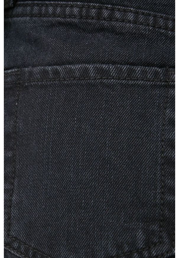 Answear Lab szorty jeansowe damskie kolor czarny gładkie high waist. Stan: podwyższony. Kolor: czarny. Materiał: jeans. Wzór: gładki. Styl: wakacyjny