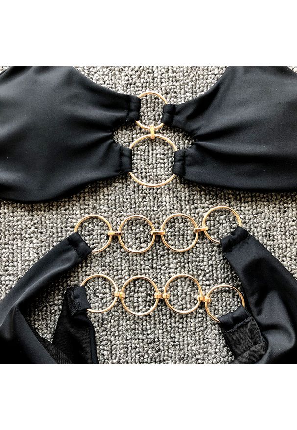 Intica - Bikini plażowe z ozdobnymi kółkami SueElle. Materiał: materiał, skóra