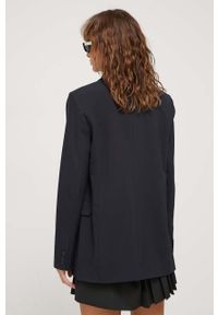 Abercrombie & Fitch marynarka kolor czarny jednorzędowa gładka. Okazja: na co dzień. Kolor: czarny. Wzór: gładki. Styl: casual, klasyczny #5