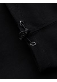 Ombre Clothing - Spodnie męskie cargo STRAIGHT LEG z paskami na kieszeniach – czarne V4 - Rozmiar: L. Kolor: czarny. Materiał: bawełna, elastan, materiał. Wzór: paski. Styl: klasyczny, elegancki #7