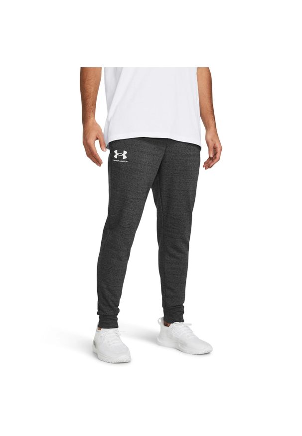 Spodnie dresowe męskie Under Armour Rival Terry Jogger. Kolor: szary. Materiał: dresówka