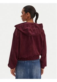 Adidas - adidas Bluza Essentials Chenile KE1119 Bordowy Loose Fit. Kolor: czerwony. Materiał: bawełna #5