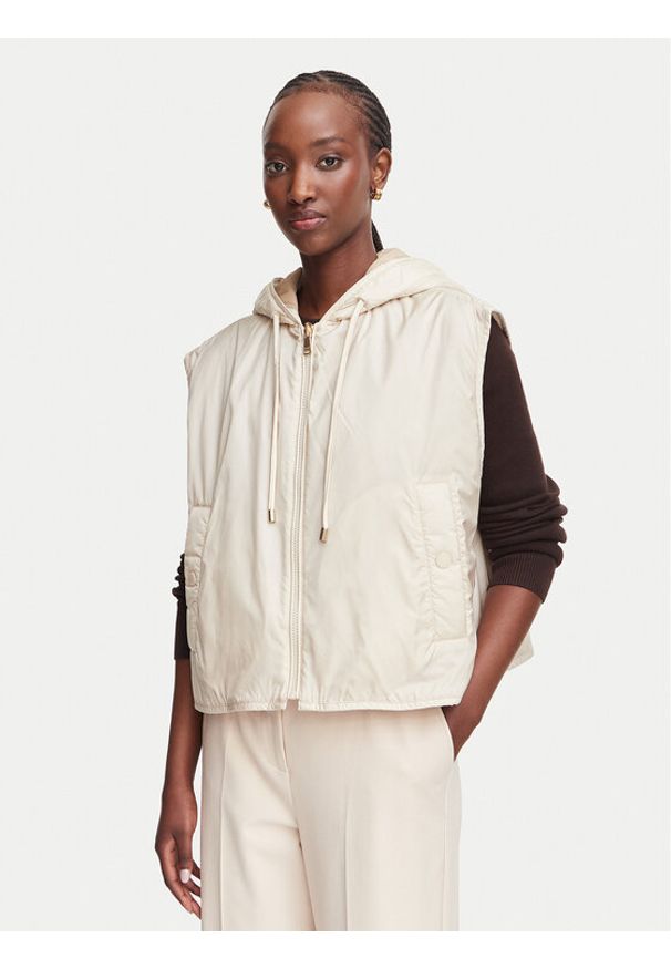Weekend Max Mara Bezrękawnik Accenni 2625296011 Beżowy jasny Regular Fit. Kolor: beżowy. Materiał: syntetyk. Długość rękawa: bez rękawów