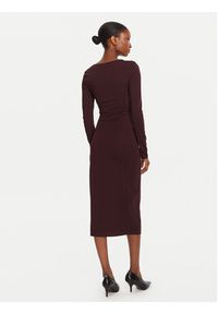 KAOS Sukienka koktajlowa Abiti RI1MA002 4005 Bordowy Slim Fit. Kolor: czerwony. Materiał: wiskoza, syntetyk. Styl: wizytowy #3