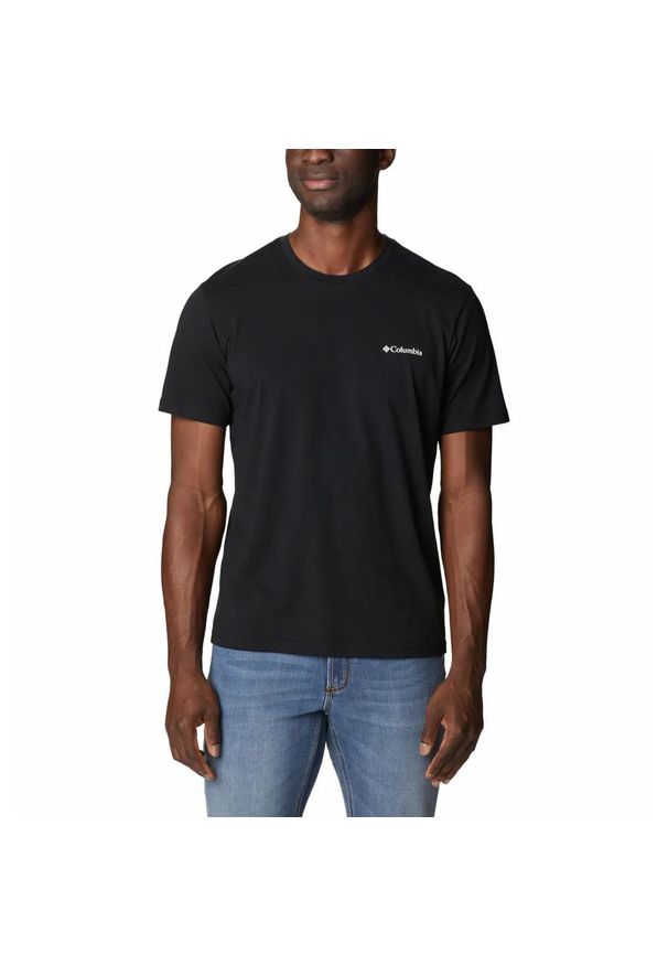 columbia - Koszulka Turystyczna Męska Columbia Rapid Ridge Back Graphic Tee II T-Shirt. Kolor: czarny