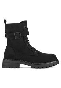 DeeZee Trzewiki WS6111-27 Czarny. Kolor: czarny. Materiał: materiał