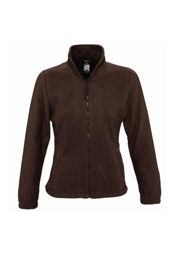 SOL'S - Damska Bluza Polarowa North Fleece Jacket. Kolor: brązowy. Materiał: polar. Sezon: zima