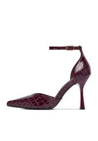 DeeZee Szpilki CEO-LS6049-10 Bordowy. Kolor: czerwony. Materiał: materiał. Obcas: na szpilce #8