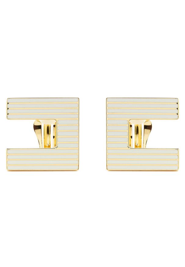 Elisabetta Franchi Kolczyki OR-28K-46E2-V150 Biały. Kolor: biały