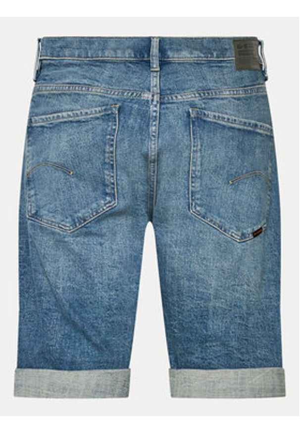 G-Star RAW - G-Star Raw Szorty jeansowe Mosa D24430-D498-G564 Niebieski Regular Fit. Kolor: niebieski. Materiał: bawełna
