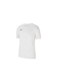 T-shirt sportowy z krótkim rękawem męski Nike Dri-Fit Park 20 Tee. Kolor: biały. Materiał: poliester, bawełna. Długość rękawa: krótki rękaw. Technologia: Dri-Fit (Nike). Długość: krótkie