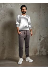 Sinsay - Spodnie dresowe - szary. Kolor: szary. Materiał: dresówka