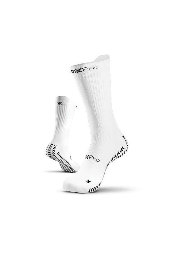 GEARXPRO - Skarpety koszykarskie SOXPro Fast Break Anti-Sprain Grip, białe. Kolor: biały. Sport: koszykówka