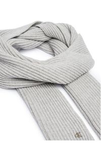 Calvin Klein Szalik Ck Metal Wool Rib Scarf LV04D8056G Szary. Kolor: szary. Materiał: wełna #6