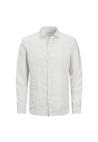 Koszula Jack & Jones Parker Len trawertyn. Kolor: wielokolorowy. Materiał: len #1