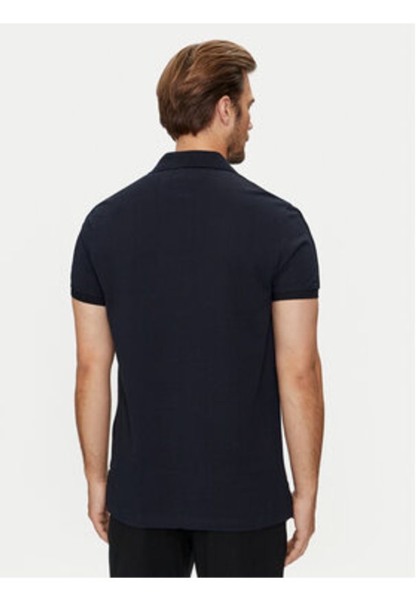 TOMMY HILFIGER - Tommy Hilfiger Polo Shadow MW0MW35616 Granatowy Regular Fit. Typ kołnierza: polo. Kolor: niebieski. Materiał: bawełna