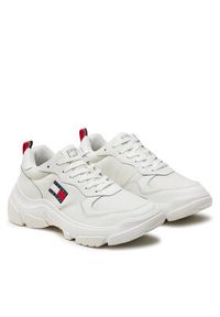 Tommy Jeans Sneakersy Twj Lightweight Hybrid Runner EN0EN02618 Écru. Materiał: skóra #5