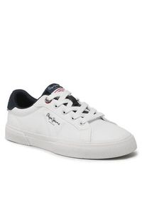 Pepe Jeans Sneakersy Kenton Flag B PBS30547 Biały. Kolor: biały. Materiał: skóra #4