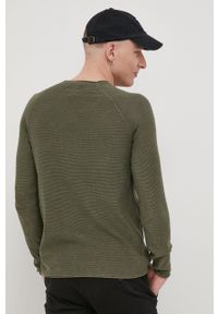 Only & Sons Sweter bawełniany męski kolor zielony. Okazja: na co dzień. Kolor: zielony. Materiał: bawełna. Długość rękawa: raglanowy rękaw. Styl: casual #2