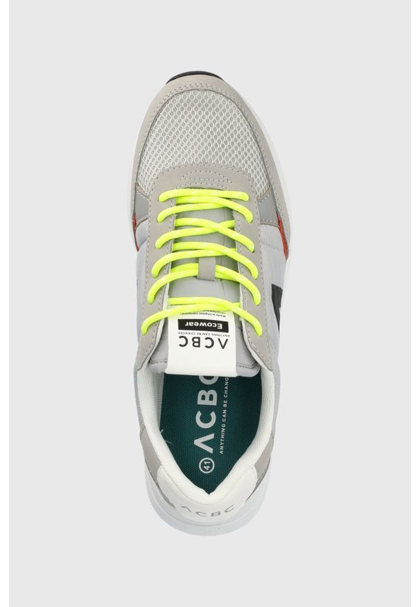 ACBC buty kolor szary. Nosek buta: okrągły. Zapięcie: sznurówki. Kolor: szary. Materiał: guma, materiał. Szerokość cholewki: normalna